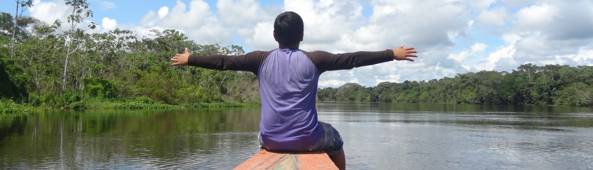 Enjoying in the Amazon river