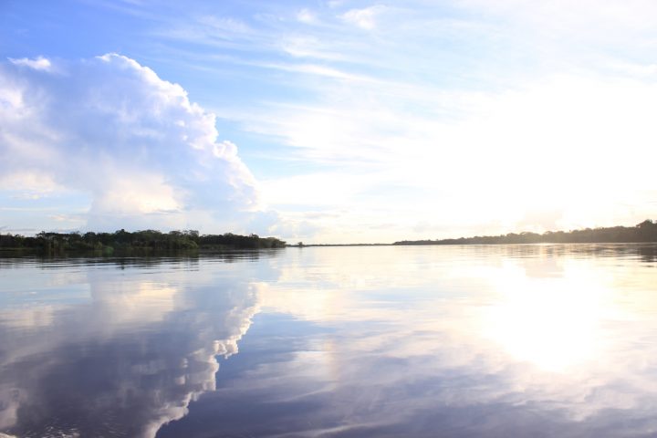 Mirror like image in the river