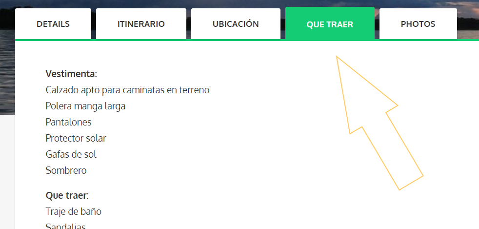 Que traer al viajar al Amazonas. Vestimenta para viajar al Amazonas.