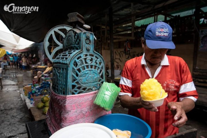 A street vendor in the Belen market