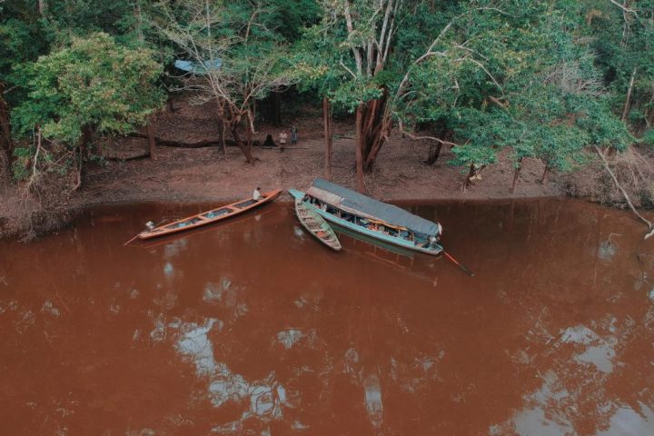 Pacaya Samiria from the air. Camping in the tropical rainforest