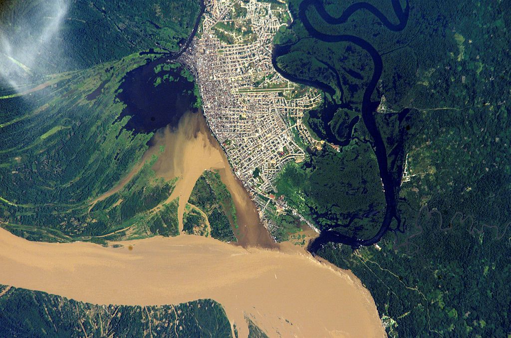 The city of Iquitos from the air